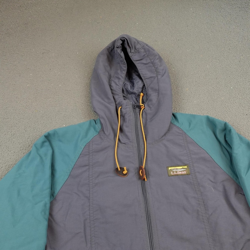 LL Bean Jacket Womens XS Multicolor Colorblock Hooded Insulated Anorak Half Zip - Picture 4 of 11